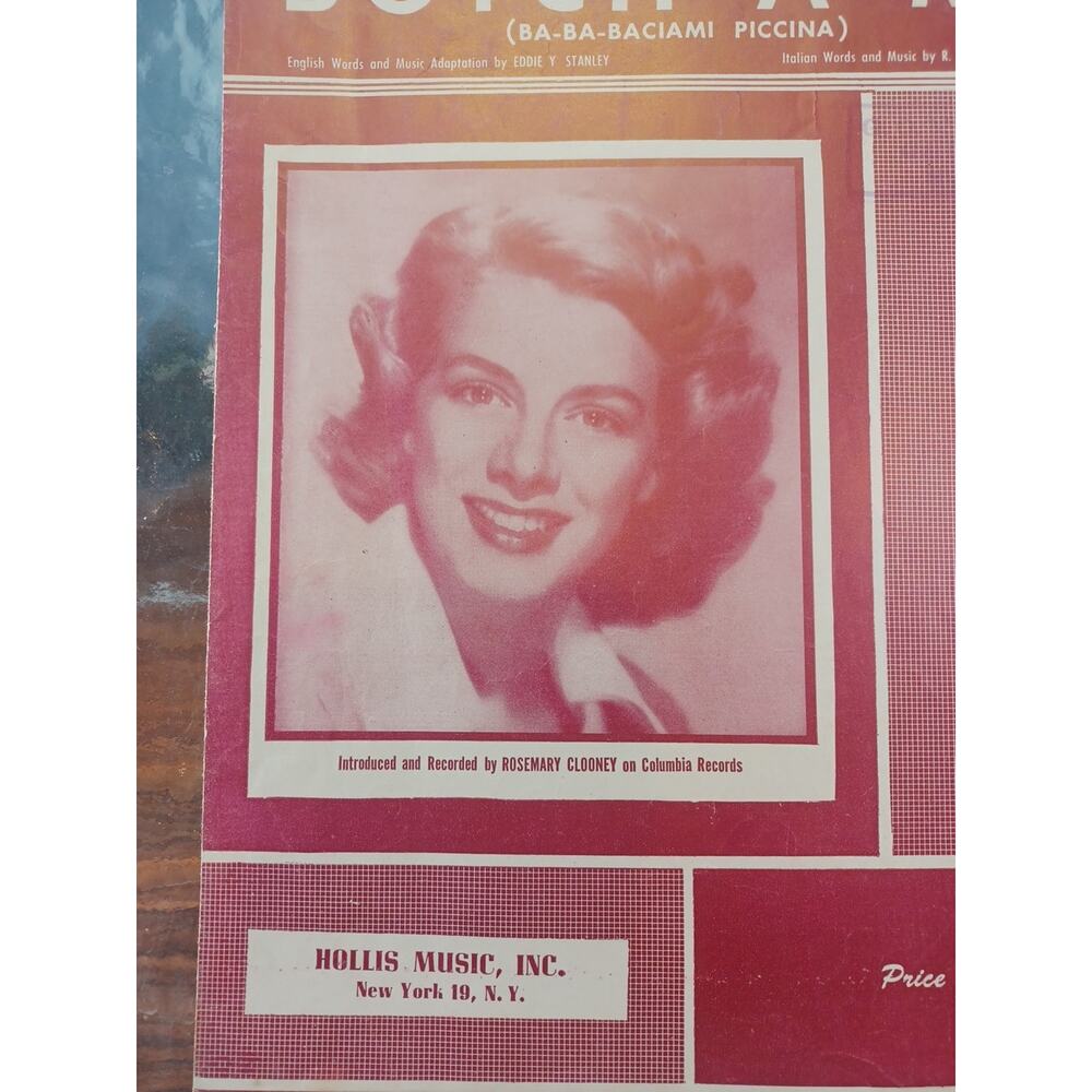Botch-A-Me 1952 ROSEMARY CLOONEY Vintage Sheet Music Columbia Hollis Music